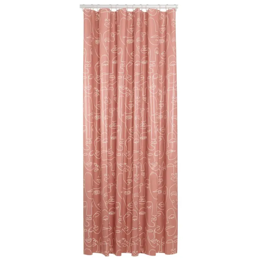 Sealskin douchegordijn mind 180x200cm donker roze/wit