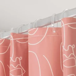 Sealskin douchegordijn mind 180x200cm donker roze/wit