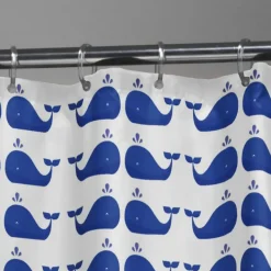 Sealskin douchegordijn whale 180x200cm blauw