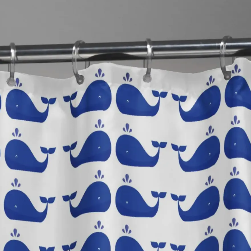 Sealskin douchegordijn whale 180x200cm blauw
