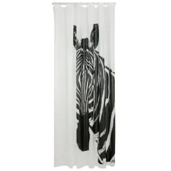 Sealskin douchegordijn zebra 180x200cm zwart/wit