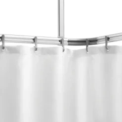Sealskin Easy Roll douchegordijnstang mat aluminium 90x90 cm incl. haken en plafondsteun