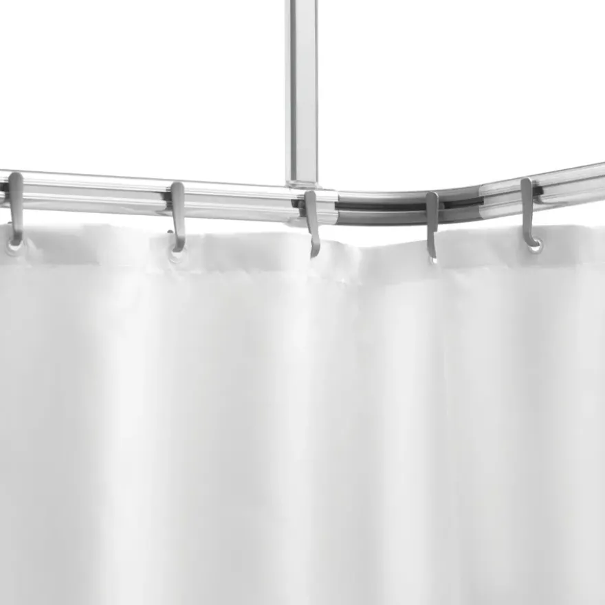 Sealskin Easy Roll douchegordijnstang mat aluminium 90x90 cm incl. haken en plafondsteun
