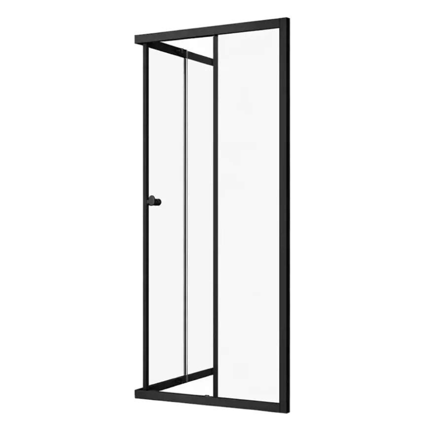 Sealskin hoekinstap deur voor douchecabine vierdelig Hooked mat zwart 90 x 90 x 200 cm