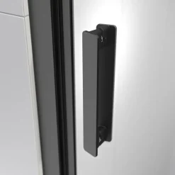 Sealskin Inc. Tweedelige hoekinstap 90x90x200 cm, 8 mm helder veiligheidsglas met antikalklaag Mat zwart