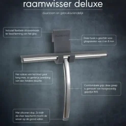 Sealskin raamwisser luxe met ophangbeugel chroom