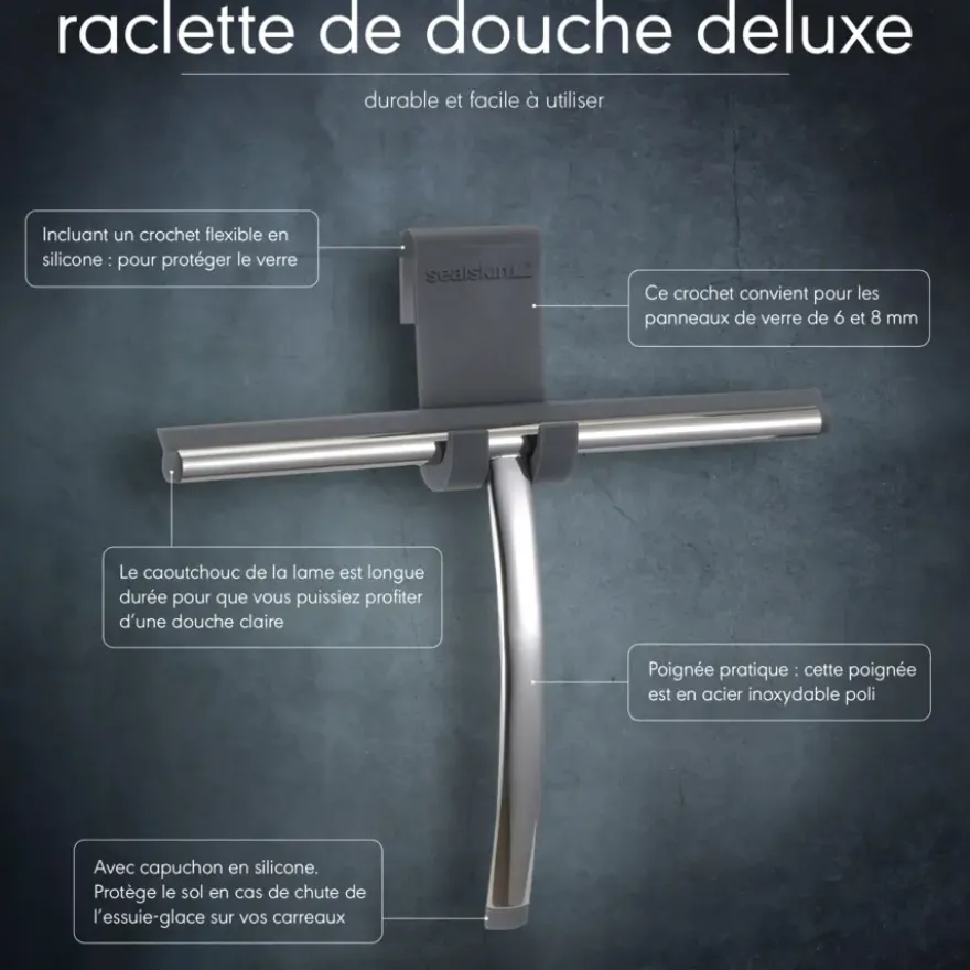 Sealskin raamwisser luxe met ophangbeugel chroom