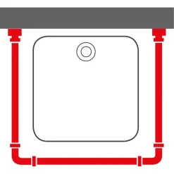 Sealskin Seallux douchegordijnstang wit 90x90x90 cm Ø28mm
