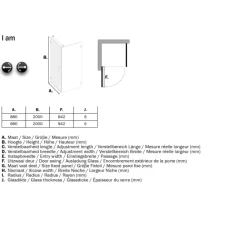 Sealskin Swingdeur voor Douchewand I AM 200x100 cm RVS