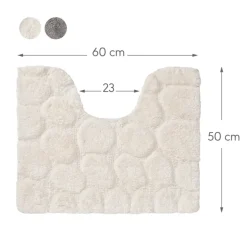 Sealskin WC mat Pebbles 50x60 cm Ivoor