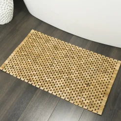 Sealskin Woodblock badmat teak 52 x 90 cm
