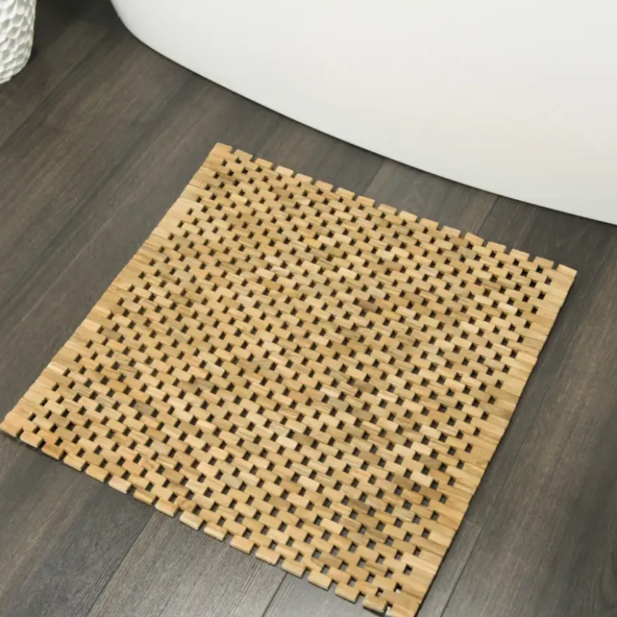 Sealskin Woodblock wc mat Teak 60 x 60 cm