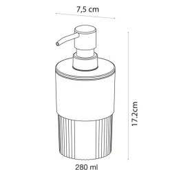 Sealskin Zeepdispenser Brave zwart 280 ml vrijstaand