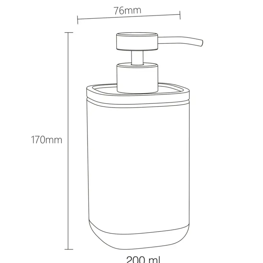 Sealskin Zeepdispenser Mind zwart 200 ml vrijstaand
