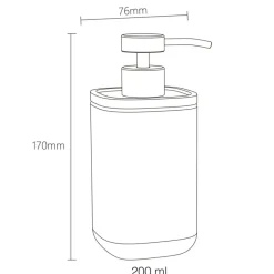 Sealskin Zeepdispenser Mind zwart 200 ml vrijstaand