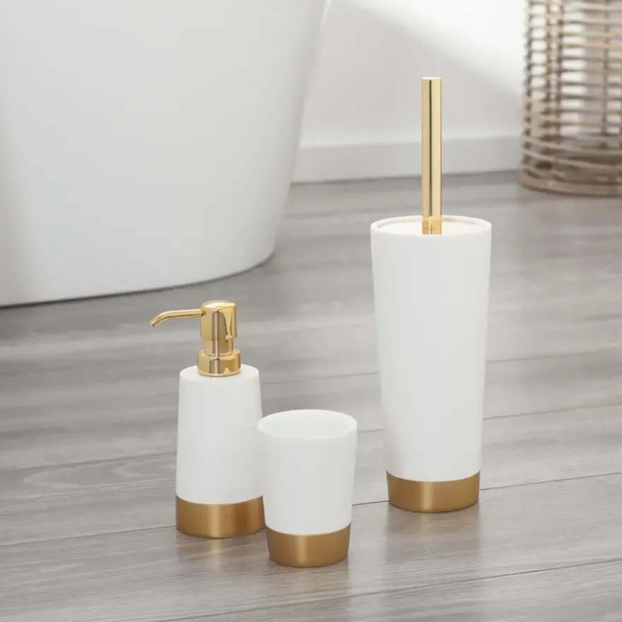 Sealskin zeepdispenser polyresin glossy goud