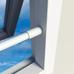 SecuBar barrièrestang Twist Combi RAL 9010 (Wit) SKG 2-sterren 97 cm