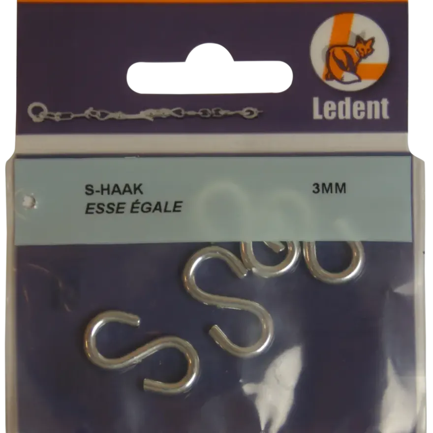 S-haak verzinkt 3 mm 4 stuks