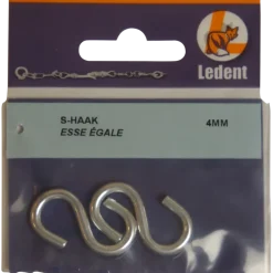 S-haak verzinkt 4 mm 2 stuks