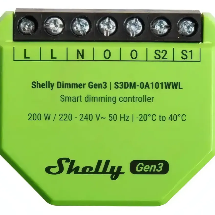 Shelly Dimmer Gen3 slimme LED dimmer WiFi