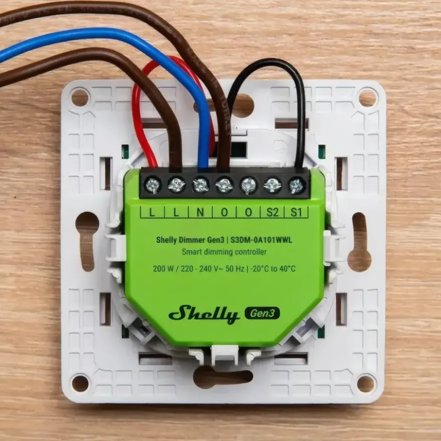 Shelly Dimmer Gen3 slimme LED dimmer WiFi