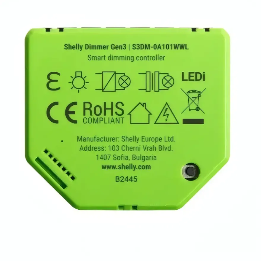 Shelly Dimmer Gen3 slimme LED dimmer WiFi