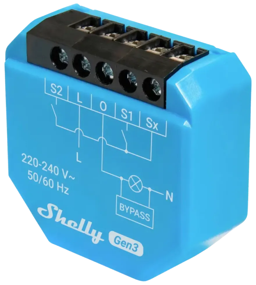 Shelly 1L Gen3 slimme schakelaar WiFi (2-draads)