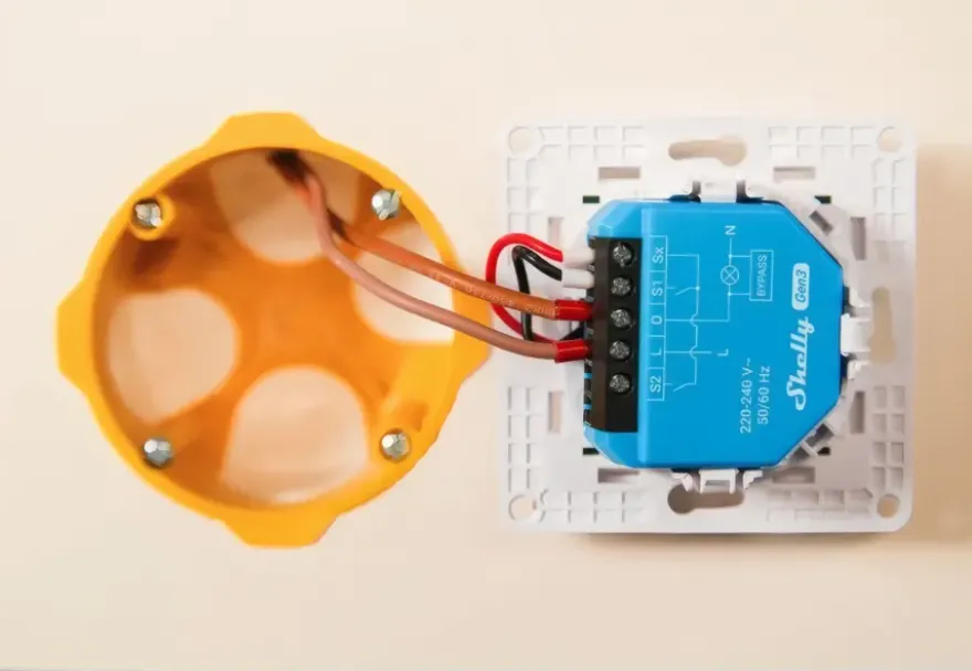 Shelly 1L Gen3 slimme schakelaar WiFi (2-draads)