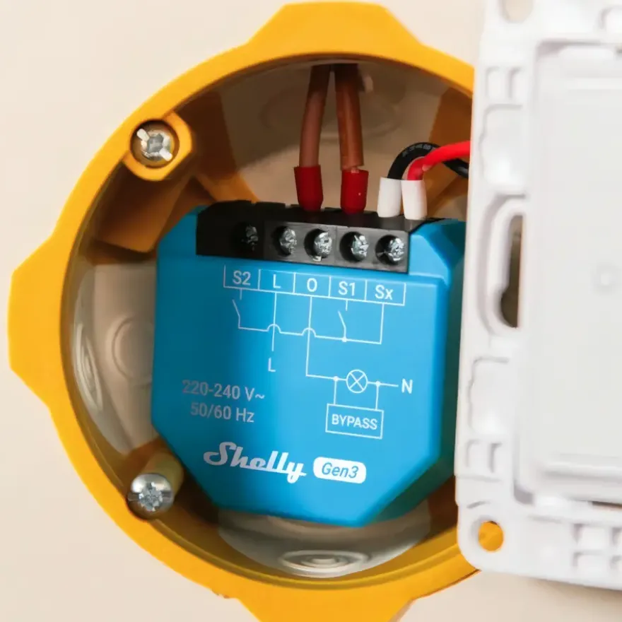 Shelly 1L Gen3 slimme schakelaar WiFi (2-draads)