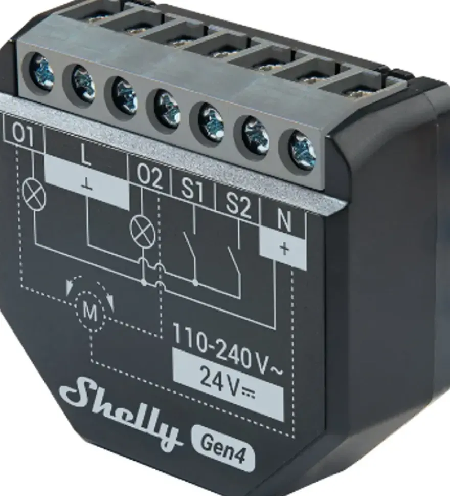 Shelly 2PM Gen4 slimme schakelaar & energiemeter WiFi (2-kanaals)