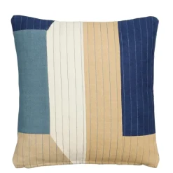 Sierkussen blauw patchwork - l45xb45xh10cm