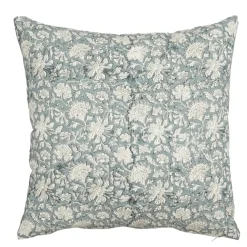 Sierkussen bloemen blauw - l45xb45xh10cm