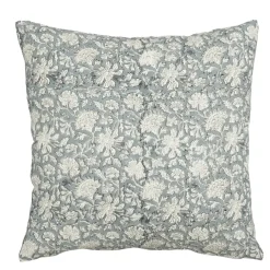 Sierkussen bloemen blauw - l45xb45xh10cm