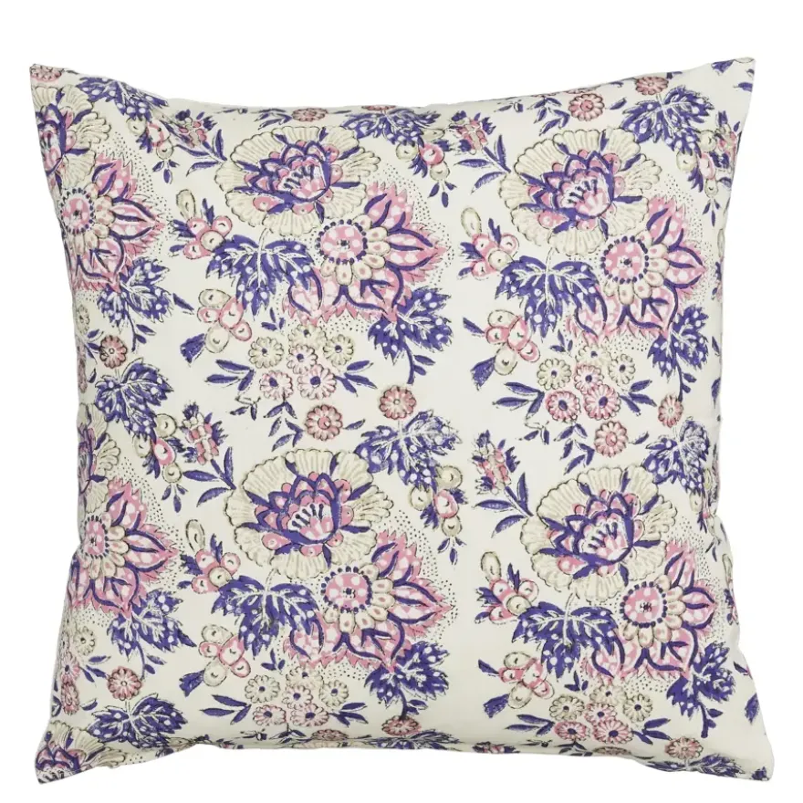 Sierkussen bloemen bruin - l45xb45xh10cm