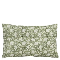 Sierkussen bloemen groen - l55xb35xh10cm