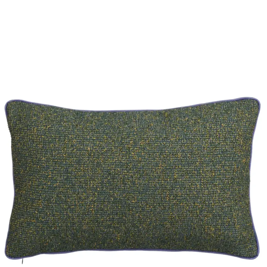 Sierkussen bouclé blauw - l45xb45xh10cm