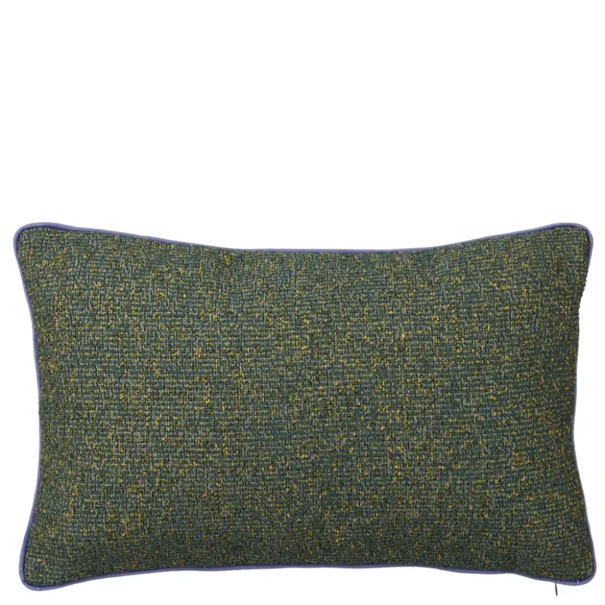 Sierkussen bouclé blauw - l45xb45xh10cm
