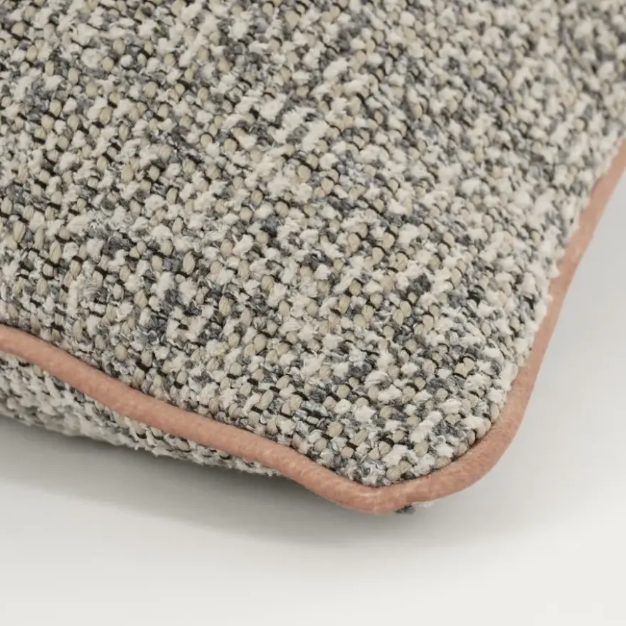 Sierkussen bouclé grijs - l45xb45xh10cm