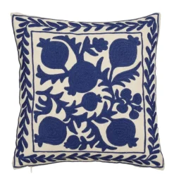 Sierkussen granaatappel blauw - l45xb45xh10cm