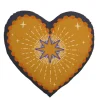 Sierkussen hart bruin - l45xb45xh8cm