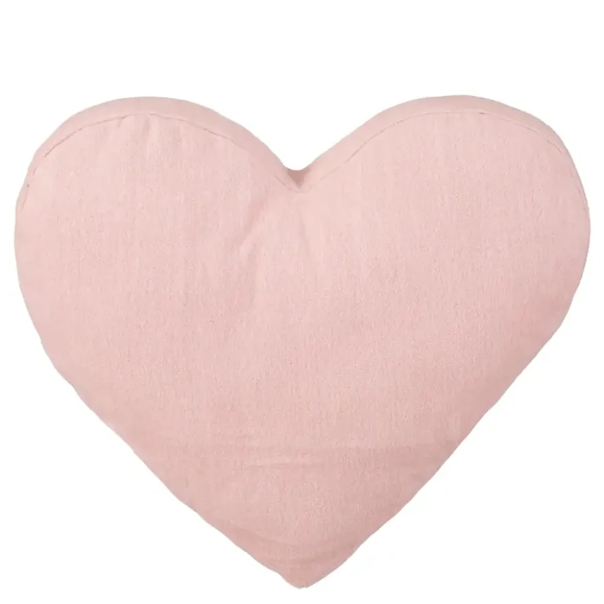 Sierkussen hart licht roze - l50xb45xh8cm
