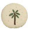 Sierkussen palmboom rond groen - h10xd40cm
