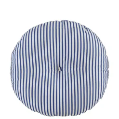 Sierkussen rond ruit blauw - h10xd45cm