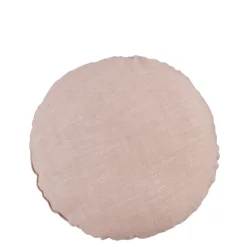 Sierkussen rond schelp l.roze - h10xd45cm
