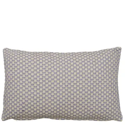 Sierkussen ruit blauw - l55xb35xh10cm
