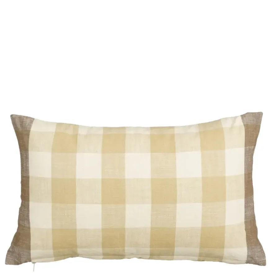 Sierkussen ruit bruin - l55xb35xh10cm