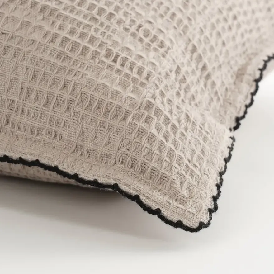 Sierkussen ruit crème - l55xb35xh10cm