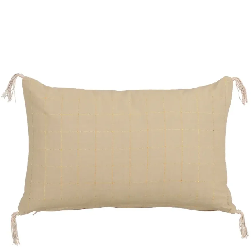 Sierkussen ruit licht bruin - l55xb35xh10cm