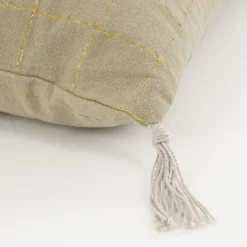Sierkussen ruit licht bruin - l55xb35xh10cm