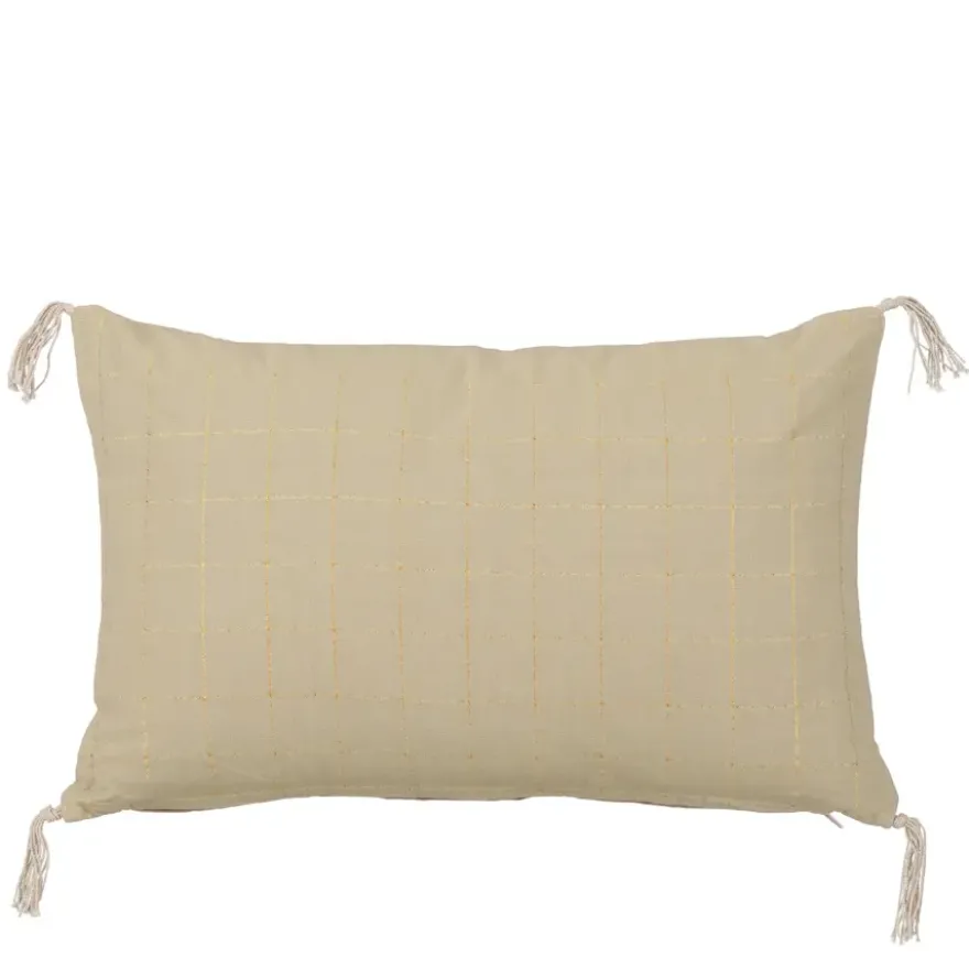 Sierkussen ruit licht bruin - l55xb35xh10cm
